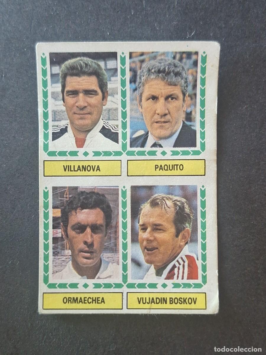 Cromos de f&uacute;tbol: L5 VILLANOVA - PAQUITO - ORMAECHEA - VUJADIN BOSKOV LIGA ESTE 1983 1984 83 84 DESPEGADO RECUPERADO