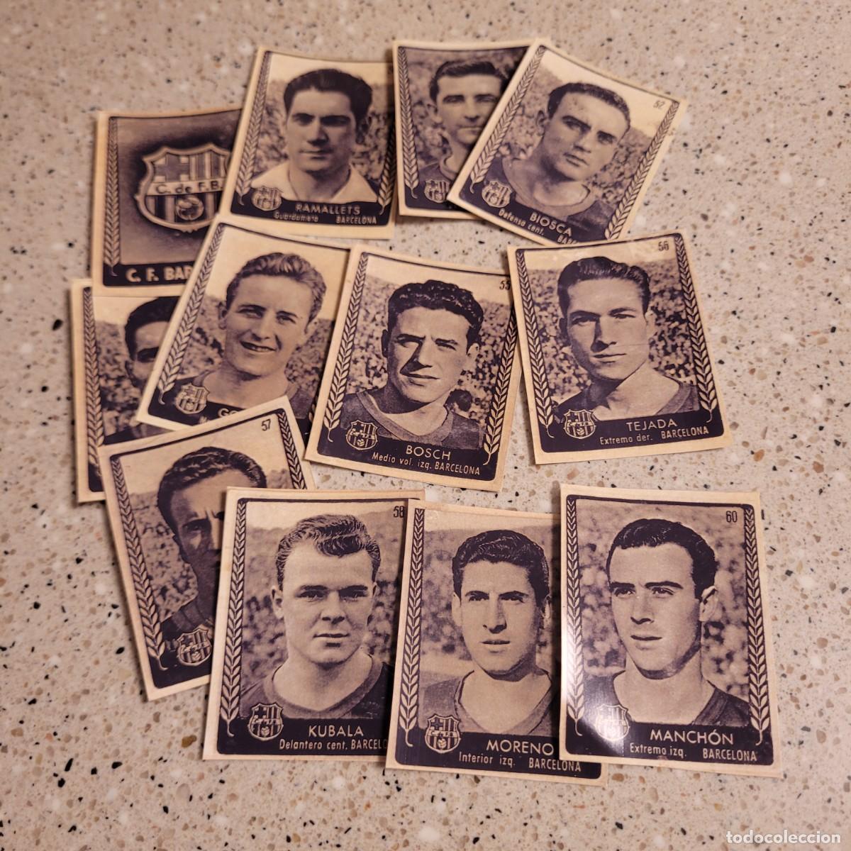 Cromos de f&uacute;tbol: BARCELONA EQUIPO COMPLETO ASES DEL FUTBOL BRUGUERA 1953-54