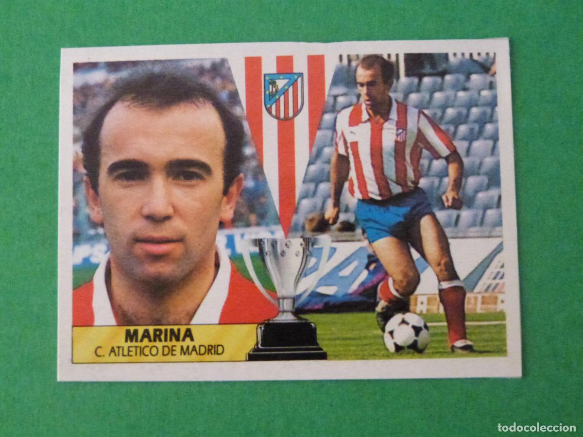 Cromos de f&uacute;tbol: CROMO FUTBOL MARINA ATLETICO DE MADRID RECORTADO LIGA ESTE 1987-1988/87-88