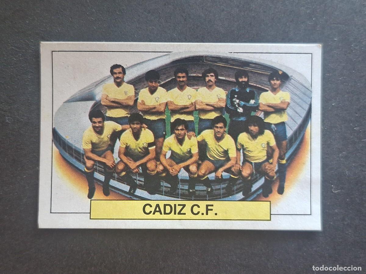 Cromos de f&uacute;tbol: L5 EQUIPO ALINEACION CADIZ C. F. LIGA ESTE 1983 1984 83 84 DESPEGADO RECUPERADO