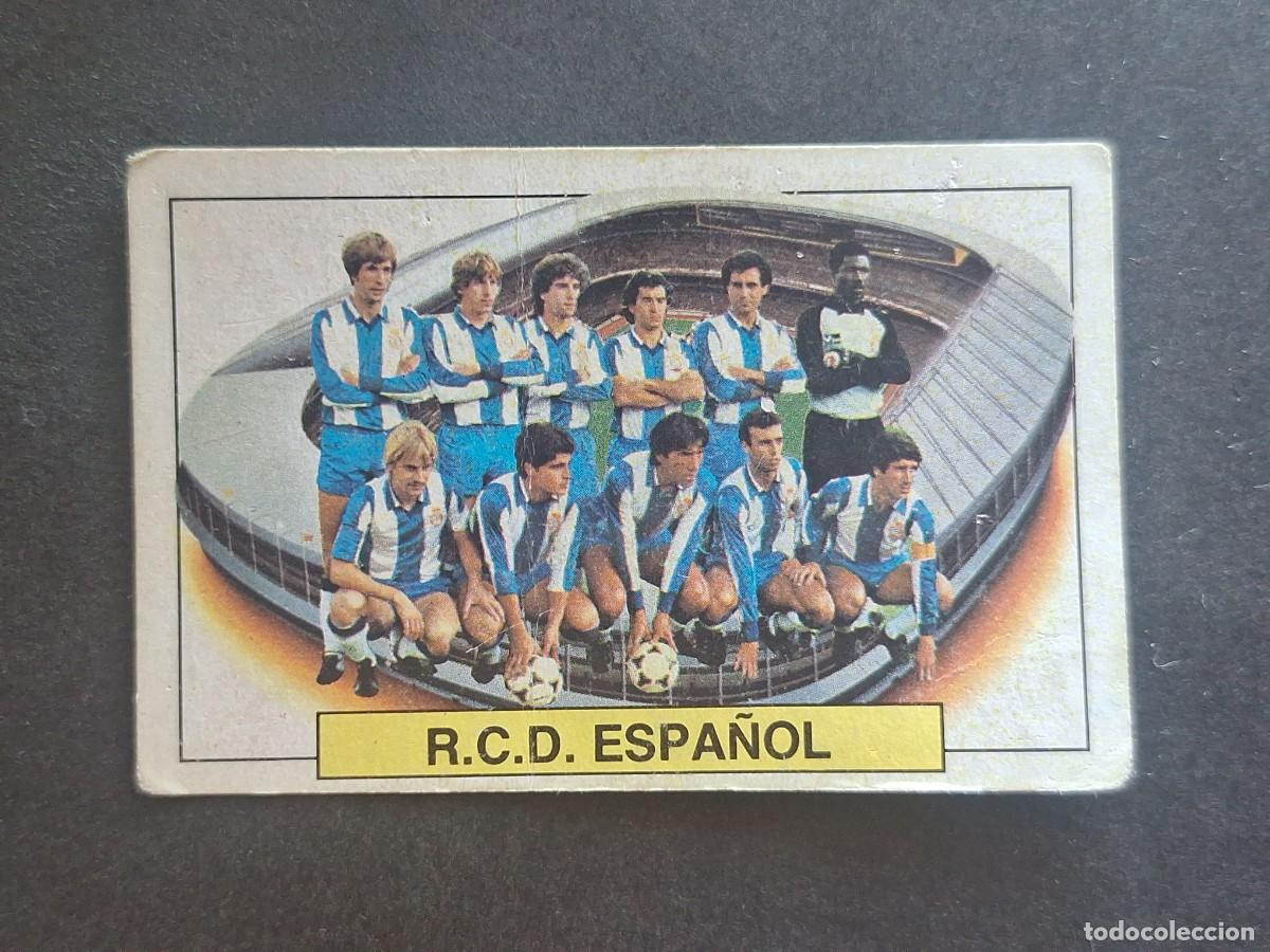 Cromos de f&uacute;tbol: L5 EQUIPO ALINEACION R. C. D. ESPA&Ntilde;OL LIGA ESTE 1983 1984 83 84 DESPEGADO RECUPERADO