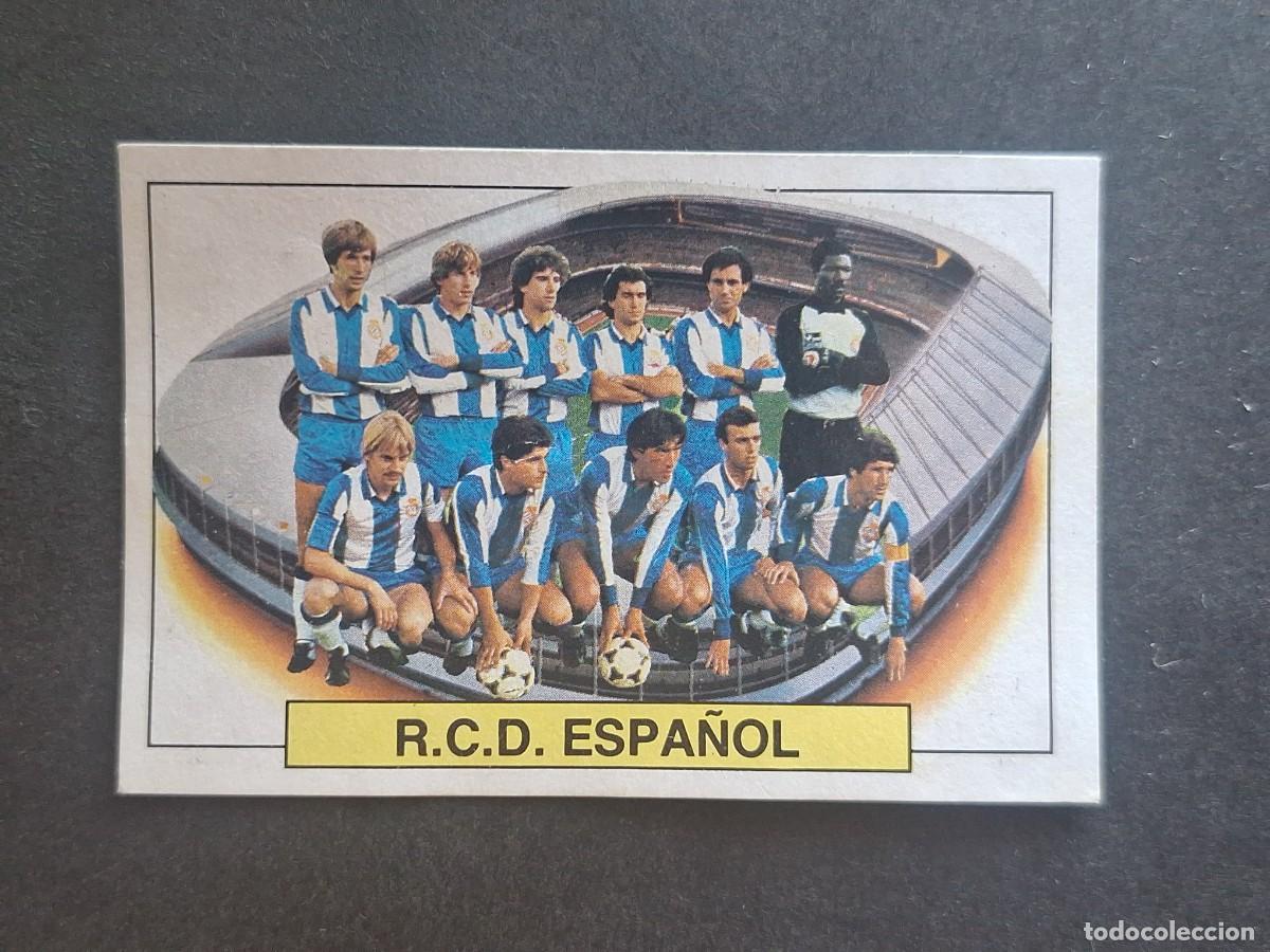 Cromos de f&uacute;tbol: L5 EQUIPO ALINEACION R. C. D. ESPA&Ntilde;OL LIGA ESTE 1983 1984 83 84 DESPEGADO RECUPERADO