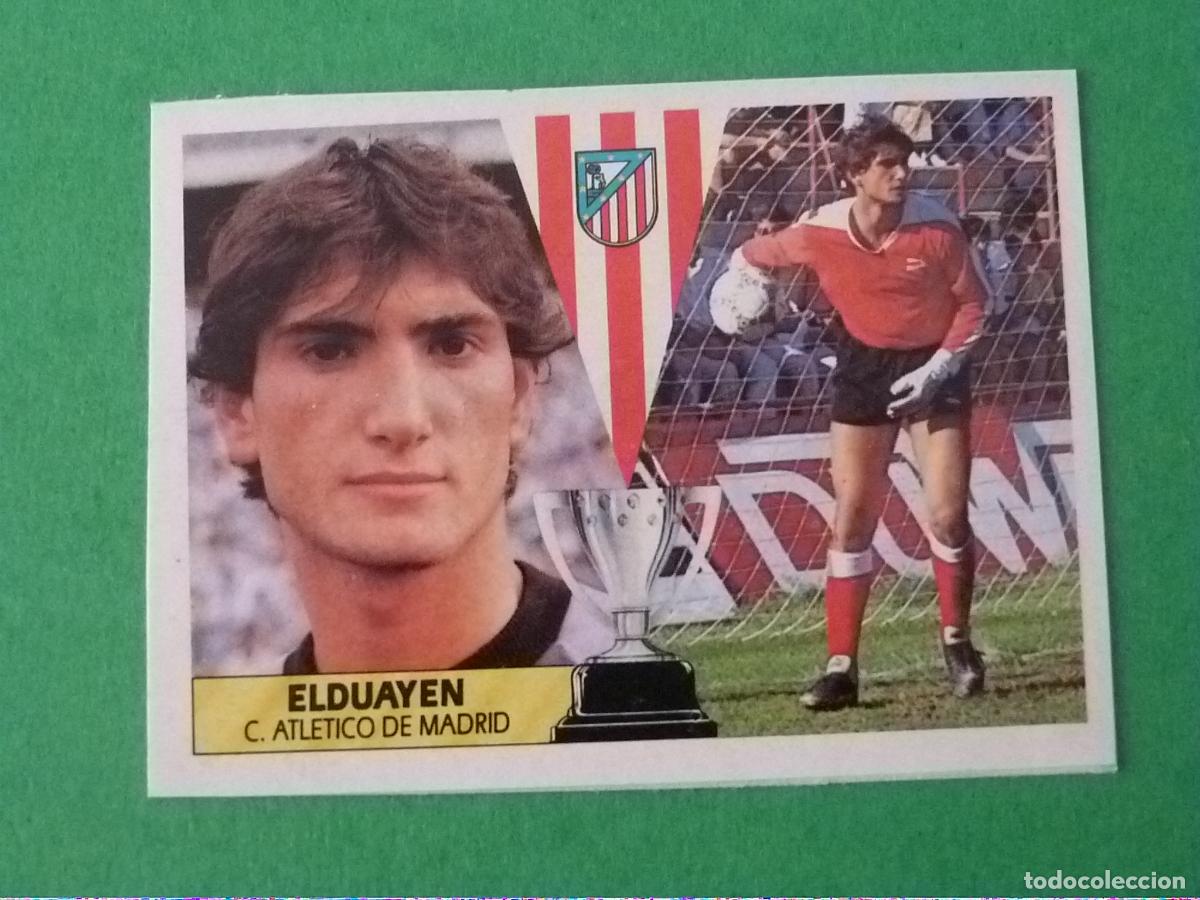 Cromos de f&uacute;tbol: CROMO FUTBOL ELDUAYEN ATLETICO DE MADRID RECORTADO LIGA ESTE 1987-1988/87-88