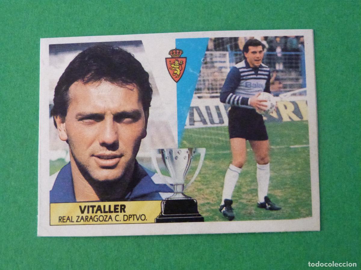 Cromos de f&uacute;tbol: CROMO FUTBOL VITALLER REAL ZARAGOZA RECORTADO LIGA ESTE 1987-1988/87-88