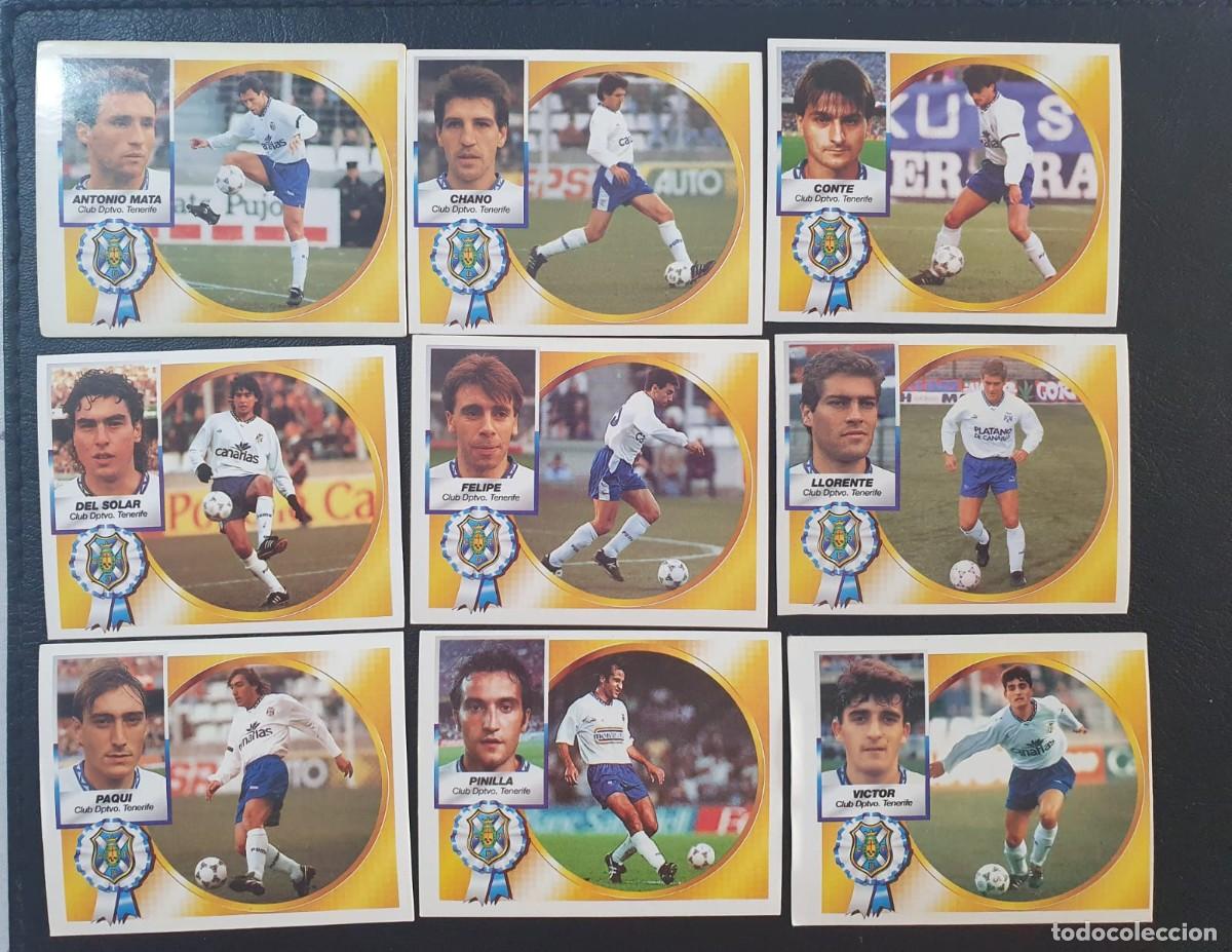 Cromos de f&uacute;tbol: LOTE 9 CROMOS TENERIFE LIGA ESTE 1994 1995 NUEVOS Y DISTINTOS