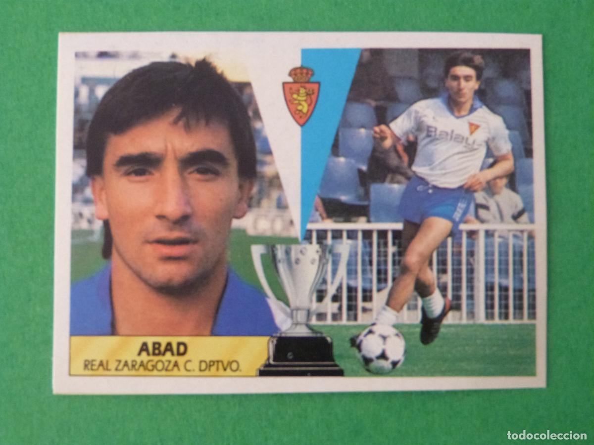 Cromos de f&uacute;tbol: CROMO FUTBOL ABAD REAL ZARAGOZA RECORTADO LIGA ESTE 1987-1988/87-88