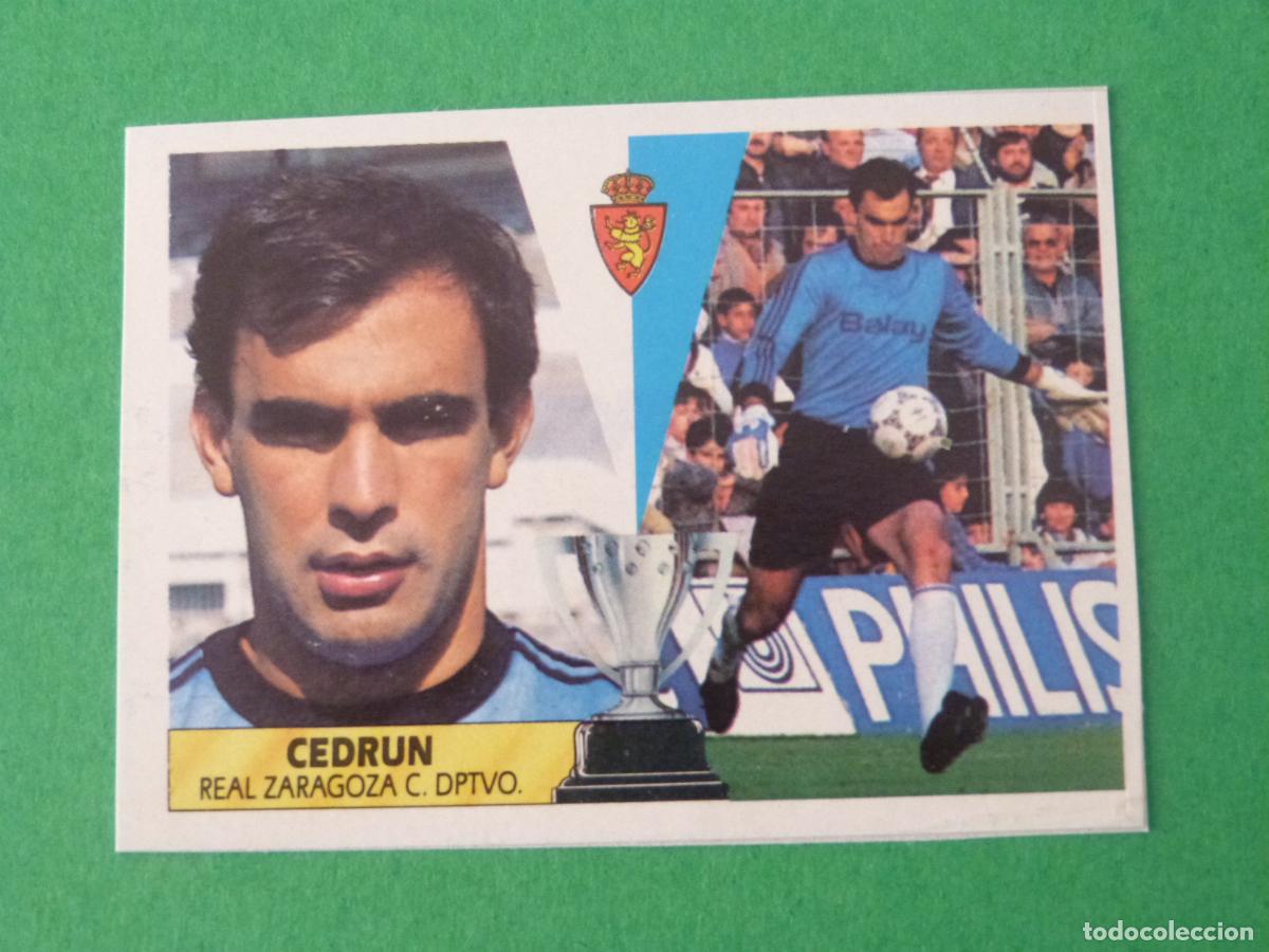 Fu&szlig;ball-Sticker: CROMO FUTBOL CEDRUN REAL ZARAGOZA RECORTADO LIGA ESTE 1987-1988/87-88