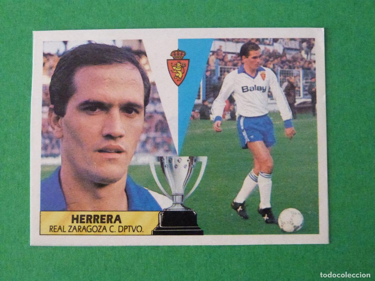 Fu&szlig;ball-Sticker: CROMO FUTBOL HERRERA REAL ZARAGOZA RECORTADO LIGA ESTE 1987-1988/87-88