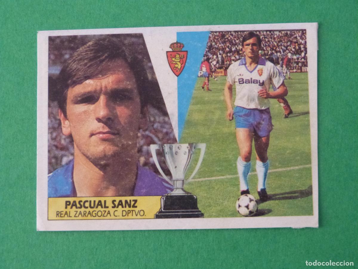 Fu&szlig;ball-Sticker: CROMO FUTBOL PASCUAL SANZ REAL ZARAGOZA RECORTADO LIGA ESTE 1987-1988/87-88