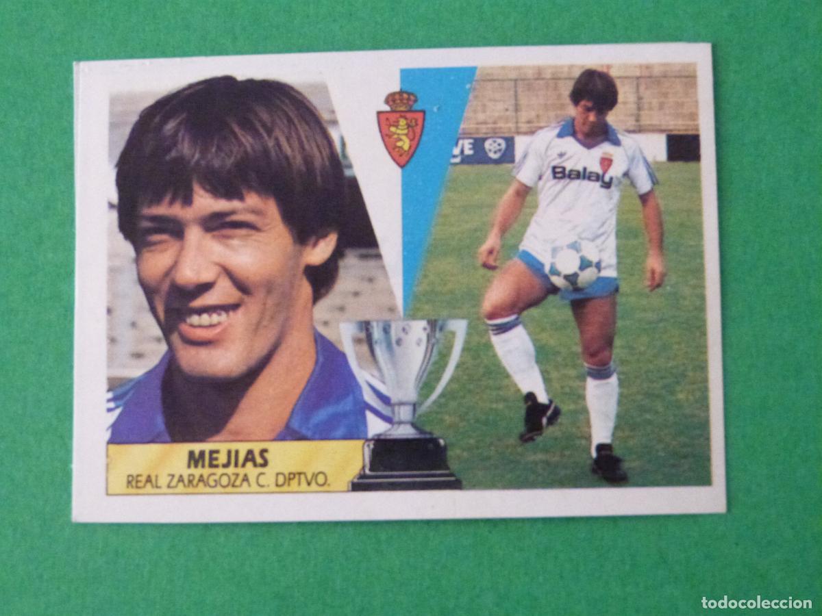Fu&szlig;ball-Sticker: CROMO FUTBOL MEJIAS REAL ZARAGOZA RECORTADO LIGA ESTE 1987-1988/87-88