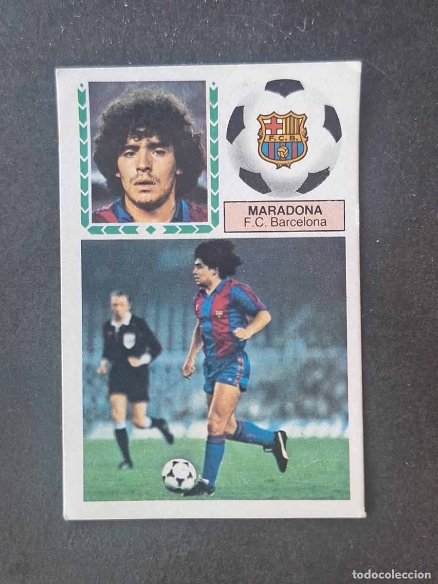 Cromos de f&uacute;tbol: L5 MARADONA F. C. BARCELONA LIGA ESTE 1983 1984 83 84 DESPEGADO RECUPERADO
