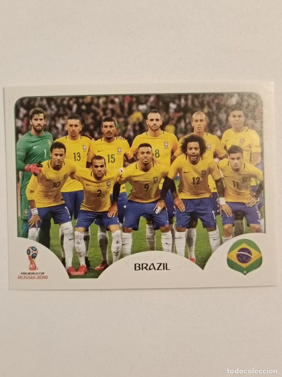 Cromos de f&uacute;tbol: #341 ALINEACION (BRASIL) MUNDIA RUSIA 2018 PANINI VERSION ROSA