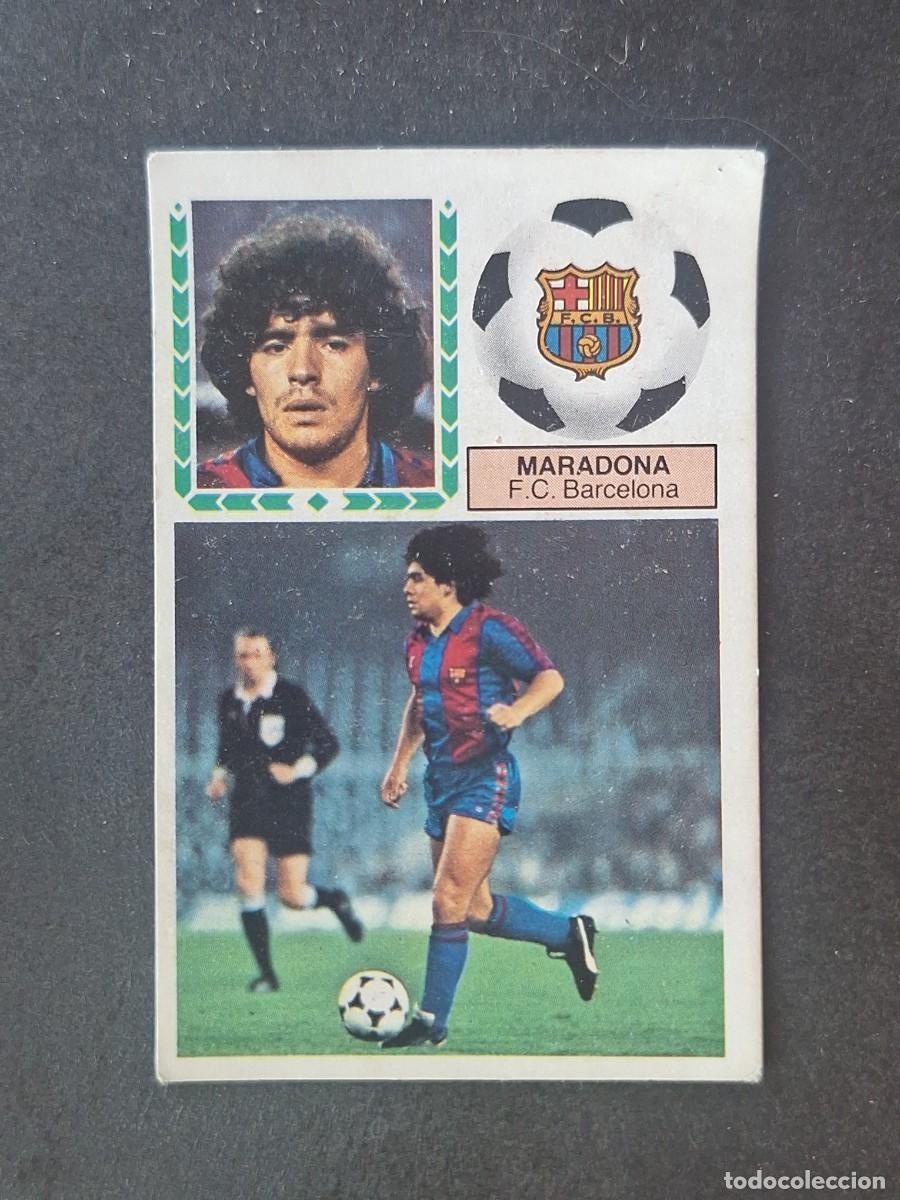 Cromos de f&uacute;tbol: L5 MARADONA F. C. BARCELONA LIGA ESTE 1983 1984 83 84 DESPEGADO RECUPERADO