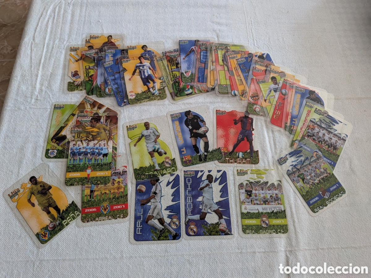 Fu&szlig;ball-Sticker: LOTE DE 49CROMOS SUPER STAR CRYSTALCARDS LIGA 2006/2007
