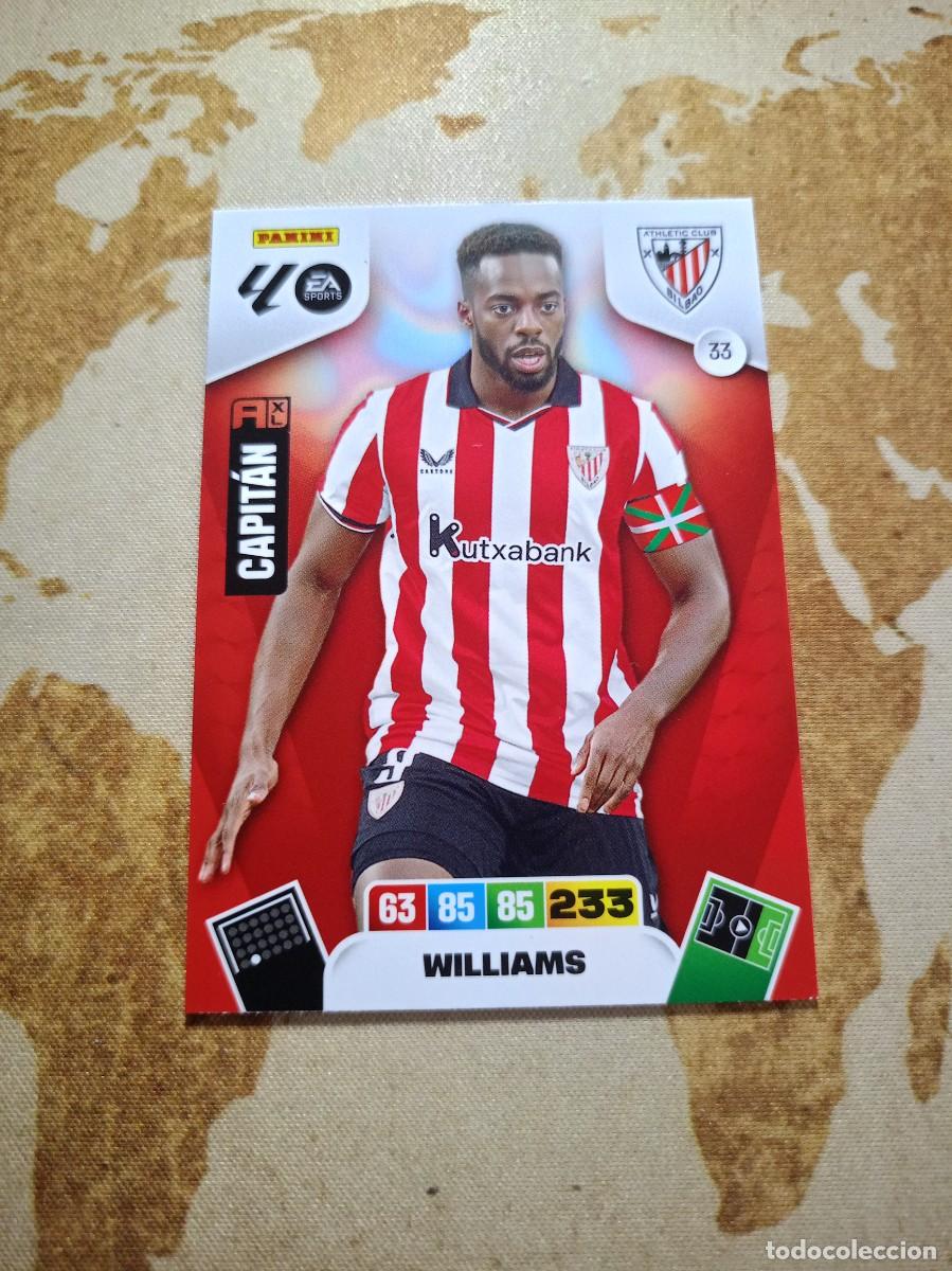 Cromos de f&uacute;tbol: Athletic 33 WILLIAMS Adrenalyn 2025-26