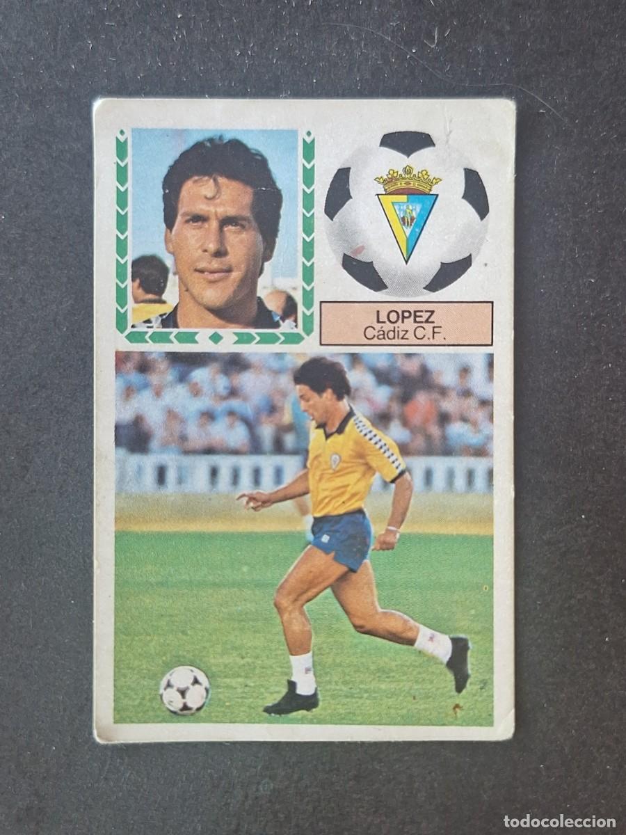 Cromos de f&uacute;tbol: L5 LOPEZ VERSION CADIZ C. F. LIGA ESTE 1983 1984 83 84 DESPEGADO RECUPERADO