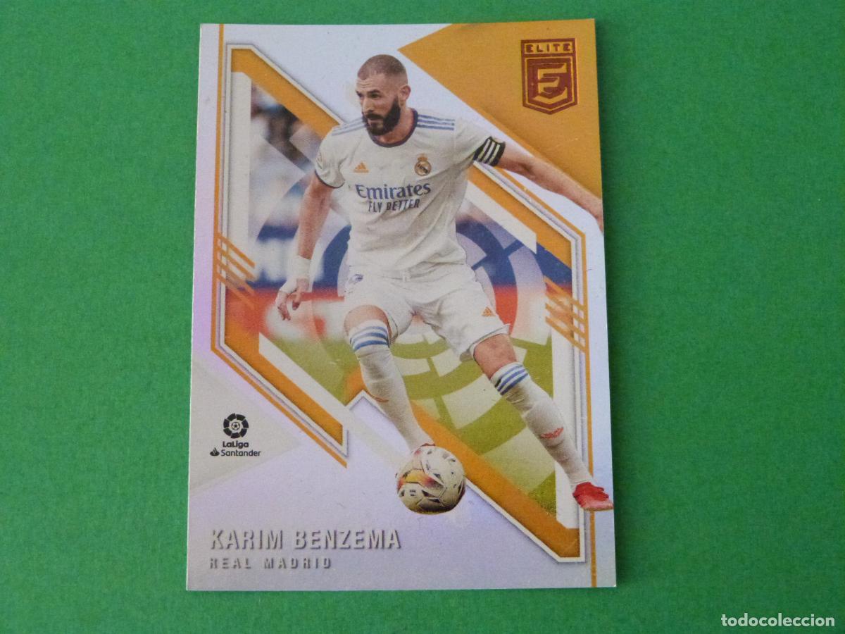Cromos de f&uacute;tbol: TRADING CARD FUTBOL KARIM BENZEMA REAL MADRID C.F. N&ordm; 135 LIGA DONRUSS ELITE 2021-2022/21-22 PANINI