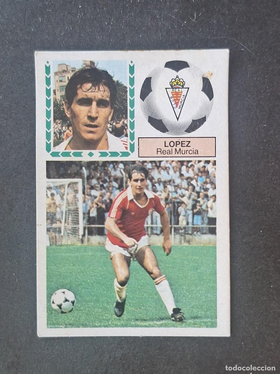 Cromos de f&uacute;tbol: L5 LOPEZ VERSION CORREGIDO REAL MURCIA LIGA ESTE 1983 1984 83 84 DESPEGADO RECUPERADO