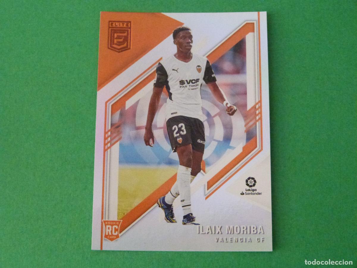 Cromos de f&uacute;tbol: TRADING CARD FUTBOL ILAIX MORIBA VALENCIA C.F. ROOKIE N&ordm; 185 LIGA DONRUSS ELITE 2021-2022/21-22