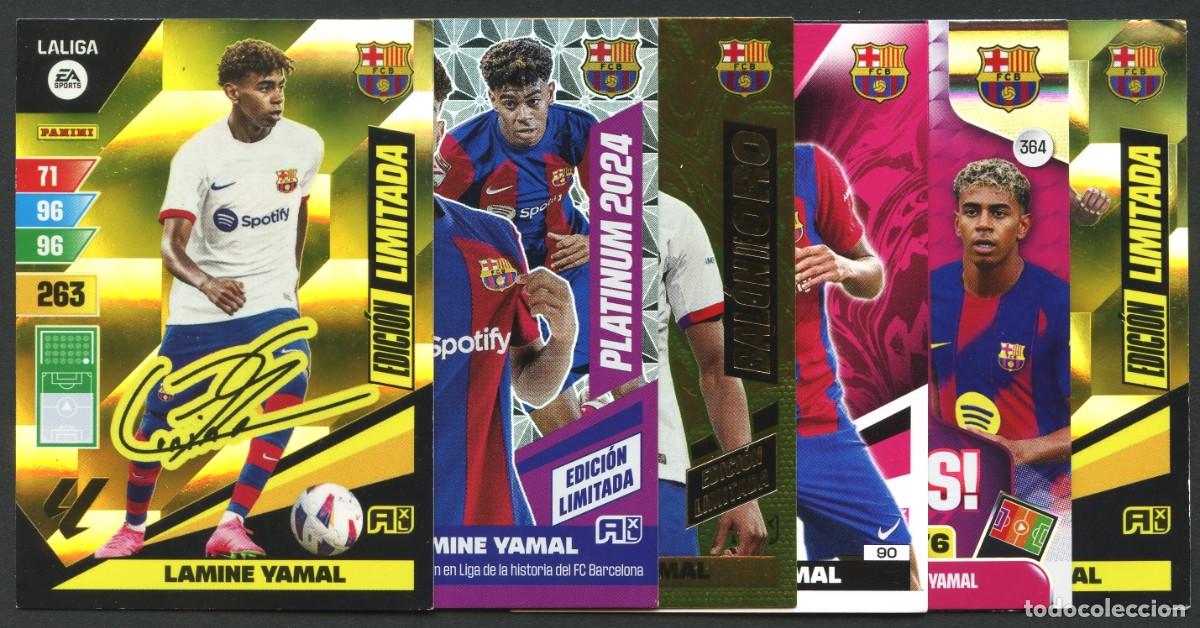 Fu&szlig;ball-Sticker: F&Uacute;TBOL, CROMOS, LAMINE YAMAL, 6 CROMOS