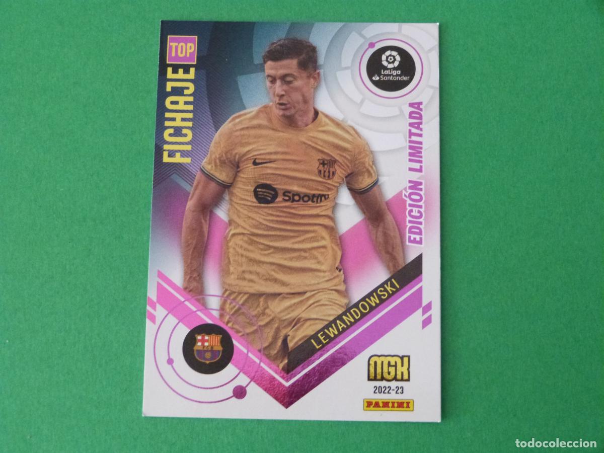 Cromos de f&uacute;tbol: TRADING CARD FUTBOL LEWANDOWSKI F.C. BARCELONA EDICION LIMITADA LIGA MEGACRACKS 2022-2023/22-23
