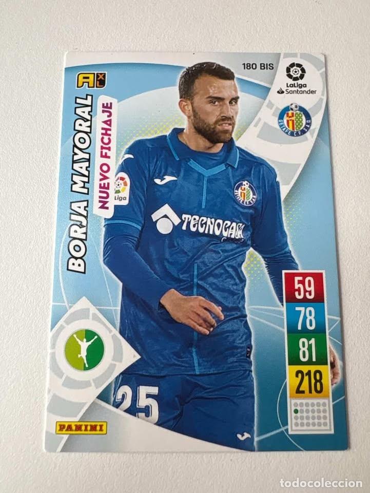 Cromos de f&uacute;tbol: Carta Borja Mayoral Nuevo Fichaje Getafe 180bis Adrenalyn 2021-22