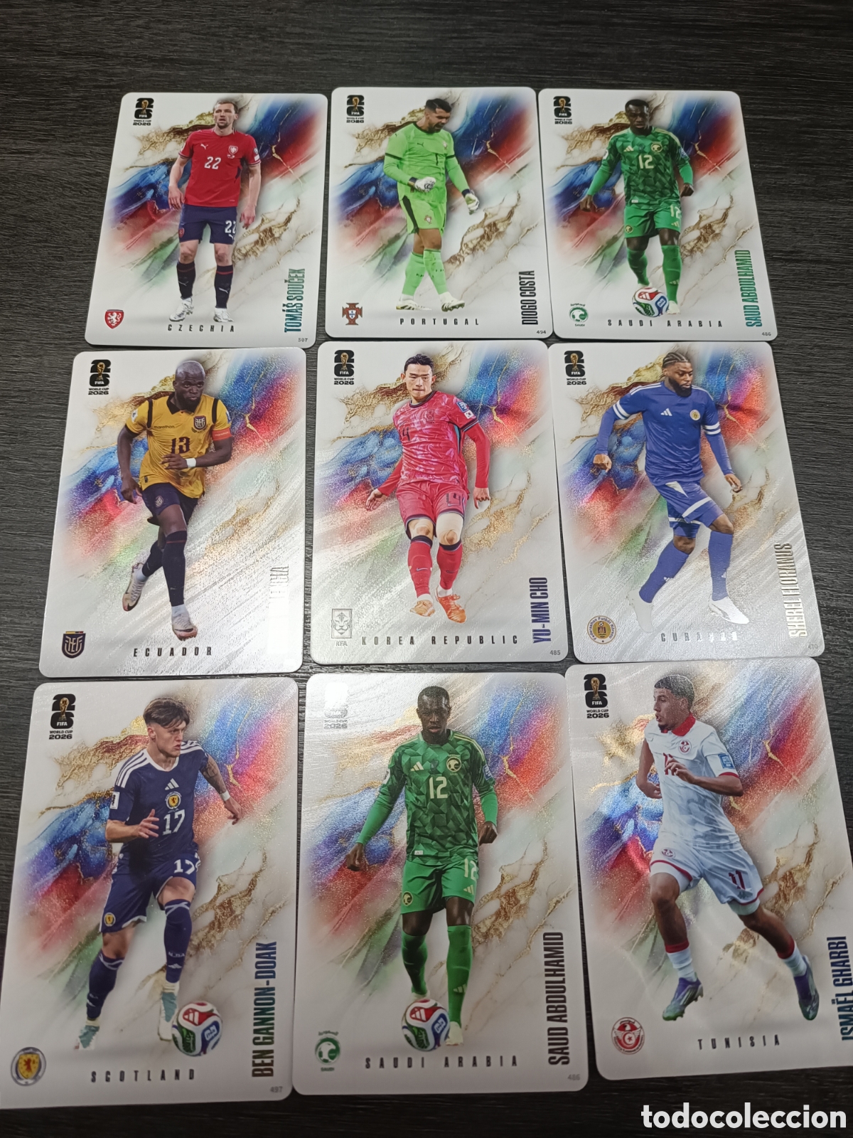 Football Stickers: Lote 9 Paralelas Panini Kayou world cup