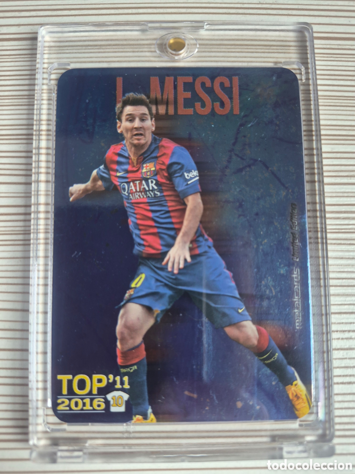 Cromos de f&uacute;tbol: MESSI BRILLO LISO TOP 11 MUNDICROMO 2015 2016 IMPOLUTO!! LEER