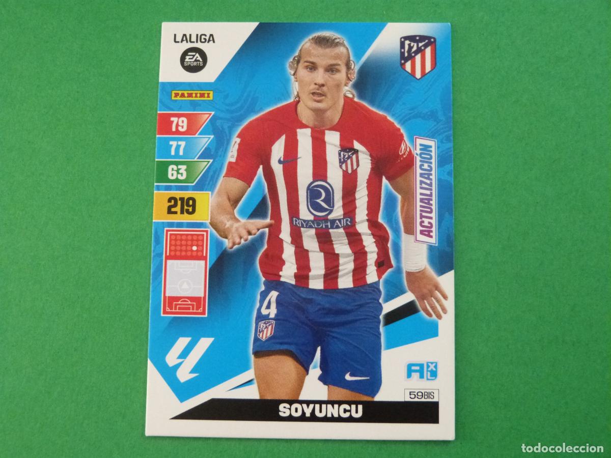 Cromos de f&uacute;tbol: TRADING CARD FUTBOL SOYUNCU ATLETICO DE MADRID N&ordm; 59 BIS LIGA ADRENALYN XL 2023-2024/23-24 PANINI