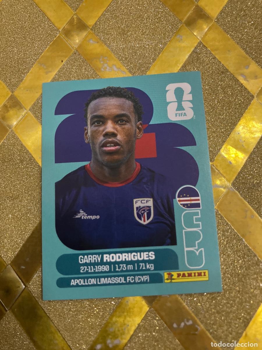 Cromos de f&uacute;tbol: CROMO DE F&Uacute;TBOL NUMERO CPV 15 GARRY RODRIGUES CABO VERDE MUNDIAL 2026 MEXICO-EEUU-CANADA PANINI !