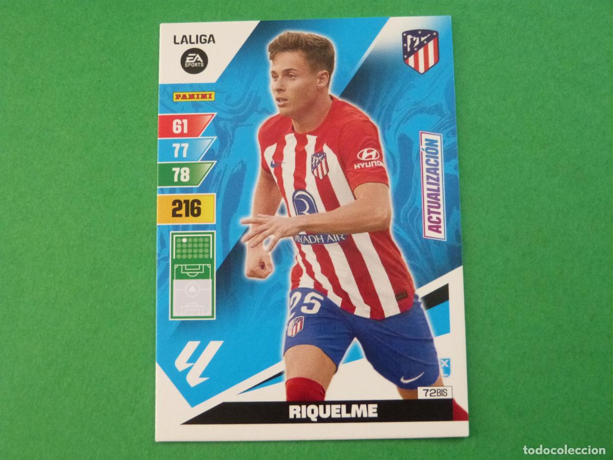 Cromos de f&uacute;tbol: TRADING CARD FUTBOL RIQUELME ATLETICO DE MADRID N&ordm; 72 BIS LIGA ADRENALYN XL 2023-2024/23-24 PANINI
