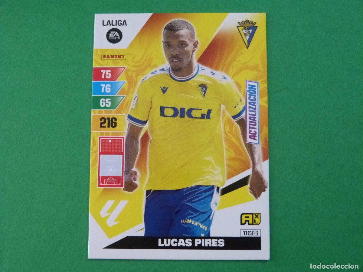 Cromos de f&uacute;tbol: TRADING CARD FUTBOL LUCAS PIRES CADIZ C.F. N&ordm; 116 BIS LIGA ADRENALYN XL 2023-2024/23-24 PANINI