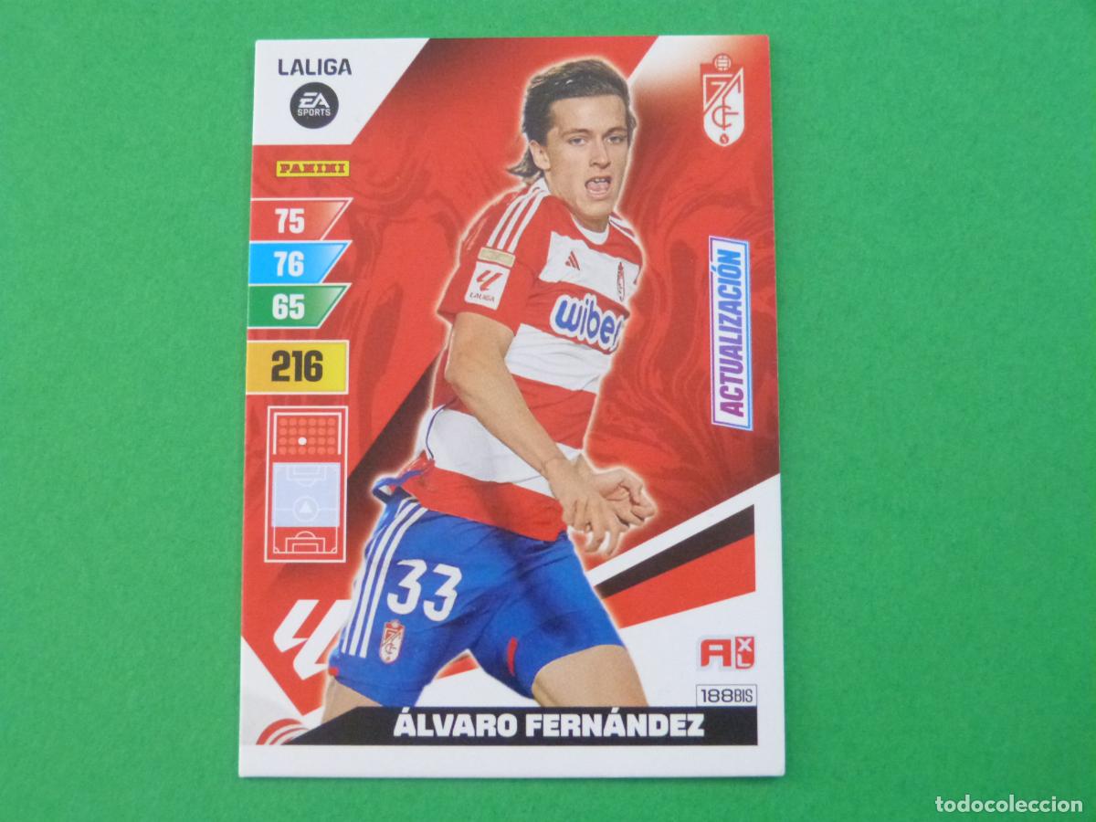 Cromos de f&uacute;tbol: TRADING CARD FUTBOL ALVARO FERNANDEZ GRANADA C.F N&ordm; 188 BIS LIGA ADRENALYN XL 2023-2024/23-24 PANINI