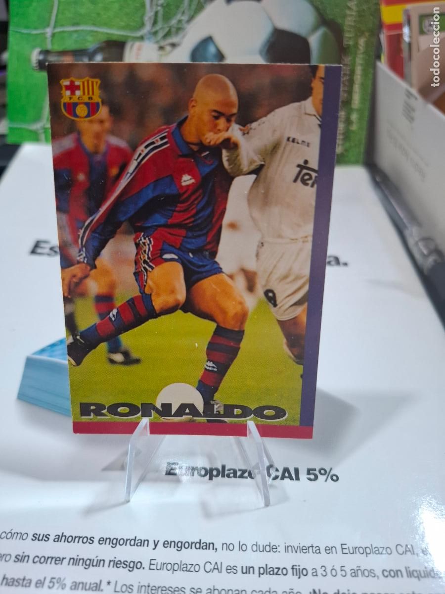 Cromos de f&uacute;tbol: 68 RONALDO NAZARIO ROOKIE BARCELONA 1996 1997 CARDS PANINI LIGA 96 97