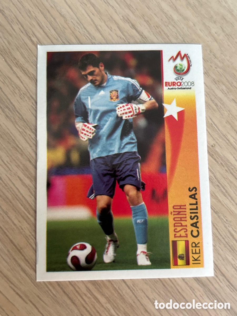 Football Stickers: IKER CASILLAS ESPA&Ntilde;A 465 PANINI EUROCOPA 2008 NUNCA PEGADO SIN PEGAR
