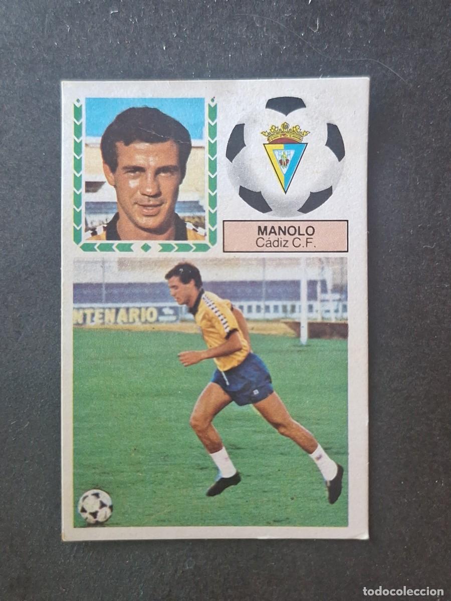Cromos de f&uacute;tbol: L5 MANOLO VERSION CADIZ C. F. FICHAJE 21 LIGA ESTE 1983 1984 83 84 DESPEGADO RECUPERADO