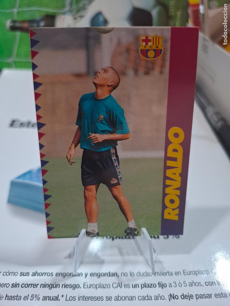 Cromos de f&uacute;tbol: 92 RONALDO NAZARIO ROOKIE BARCELONA 1996 1997 CARDS PANINI LIGA 96 97