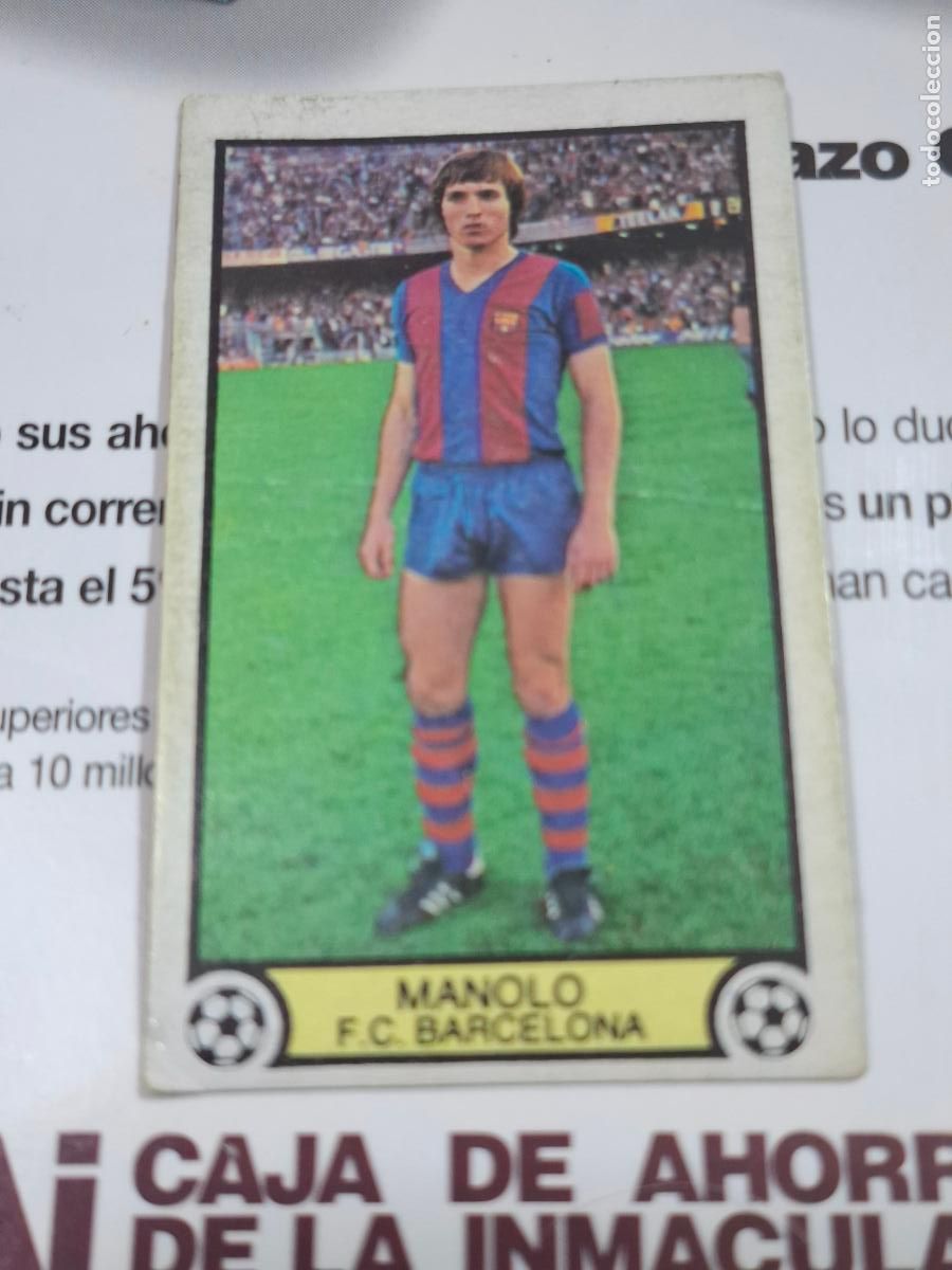 Cromos de f&uacute;tbol: MANOLO BARCELONA FICHAJE 24 1979 1980 EDICIONES ESTE LIGA 79 80 LEVE DESPEGADO