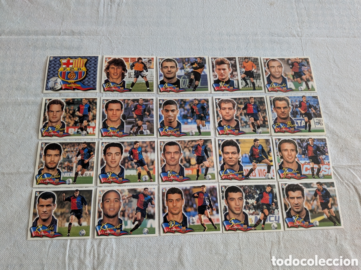 Cromos de f&uacute;tbol: F.C. Barcelona - Ediciones Este 2000-2001, 00-01 - 20 cromos diferentes, nunca pegados