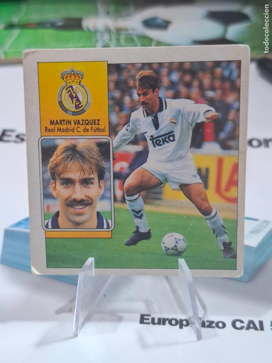 Cromos de f&uacute;tbol: MARTIN VAZQUEZ REAL MADRID COLOCA 1992 1993 EDICIONES ESTE LIGA 92 93 LEVE DESPEGADO