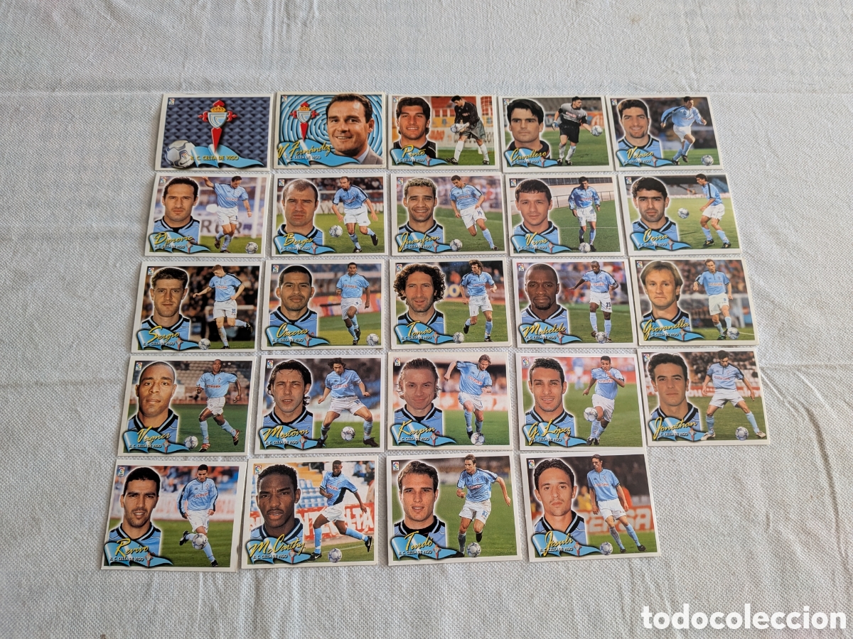 Cromos de f&uacute;tbol: Celta de Vigo - Ediciones Este 2000-2001, 00-01 - 24 cromos diferentes, nunca pegados