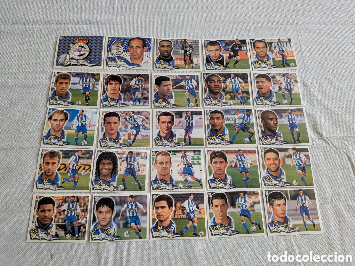 Cromos de f&uacute;tbol: Deportivo Coru&ntilde;a- Ediciones Este 2000-2001, 00-01 - 25 cromos diferentes, nunca pegados