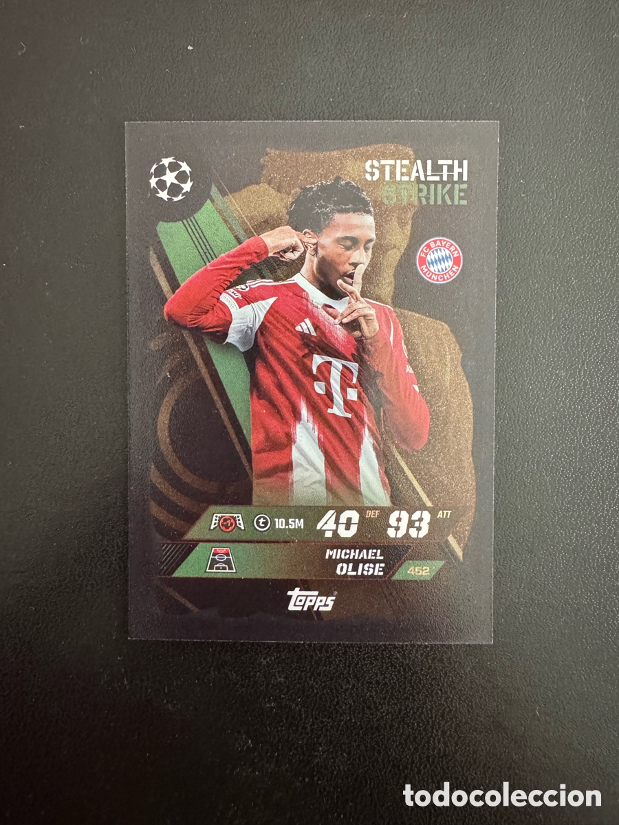 Cromos de f&uacute;tbol: OLISE STEALTH STRIKE NUMERO 452 MATCH ATTAX 2025 2026
