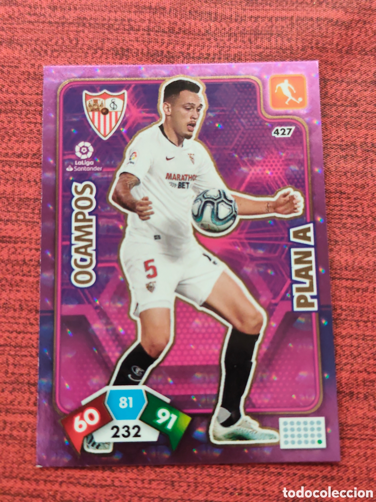 Cromos de f&uacute;tbol: 427 OCAMPOS SEVILLA ADRENALYN XL 2019 2020