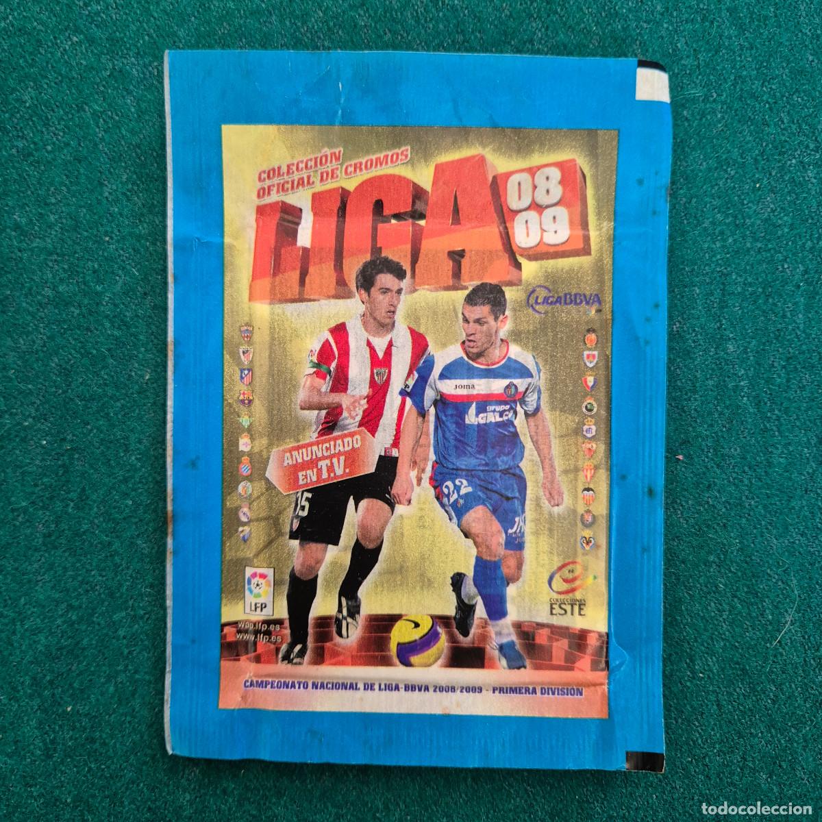 Cromos de f&uacute;tbol: 1 SOBRE LIGA ESTE 08 09 2008 2009