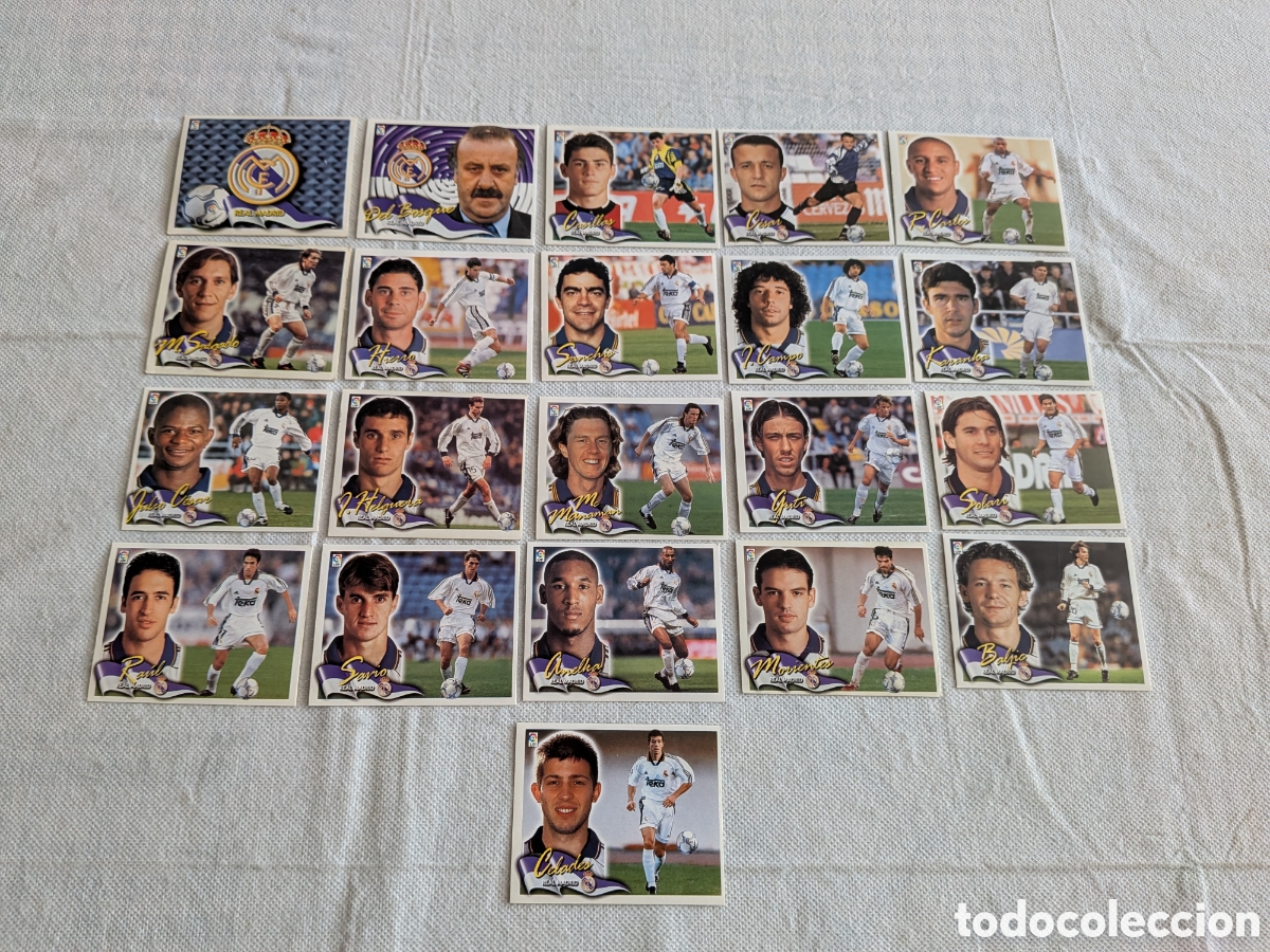 Cromos de f&uacute;tbol: Real Madrid - Ediciones Este 2000-2001, 00-01 - 21 cromos diferentes, nunca pegados
