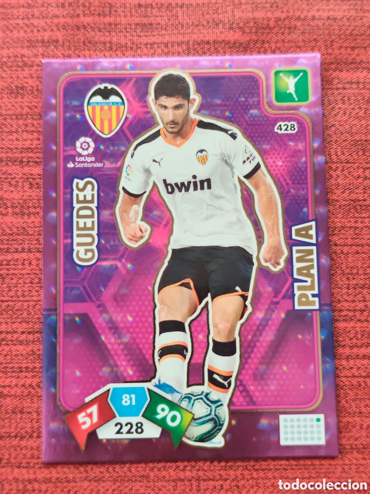 Cromos de f&uacute;tbol: 428 GUEDES VALENCIA ADRENALYN XL 2019 2020