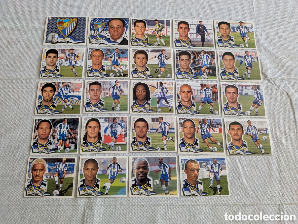 Cromos de f&uacute;tbol: Malaga - Ediciones Este 2000-2001, 00-01 - 24 cromos diferentes, nunca pegados