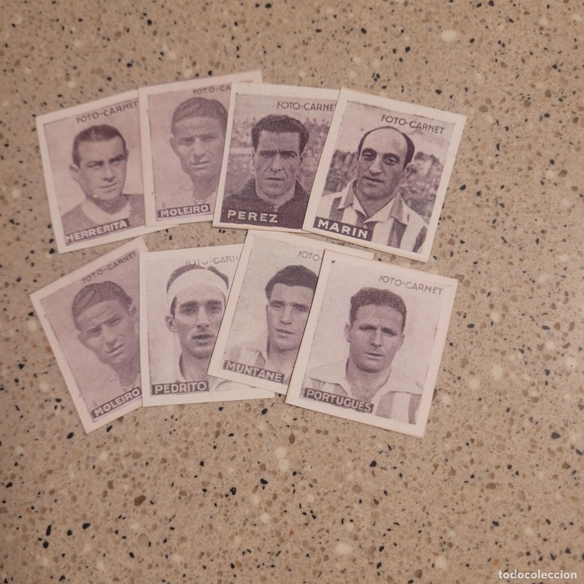 Cromos de f&uacute;tbol: LOTE DE 8 CROMOS FOTO-CARNET DE LIBRETA DEPORTIVA CISME 1942 .LEER COMENTARIOS