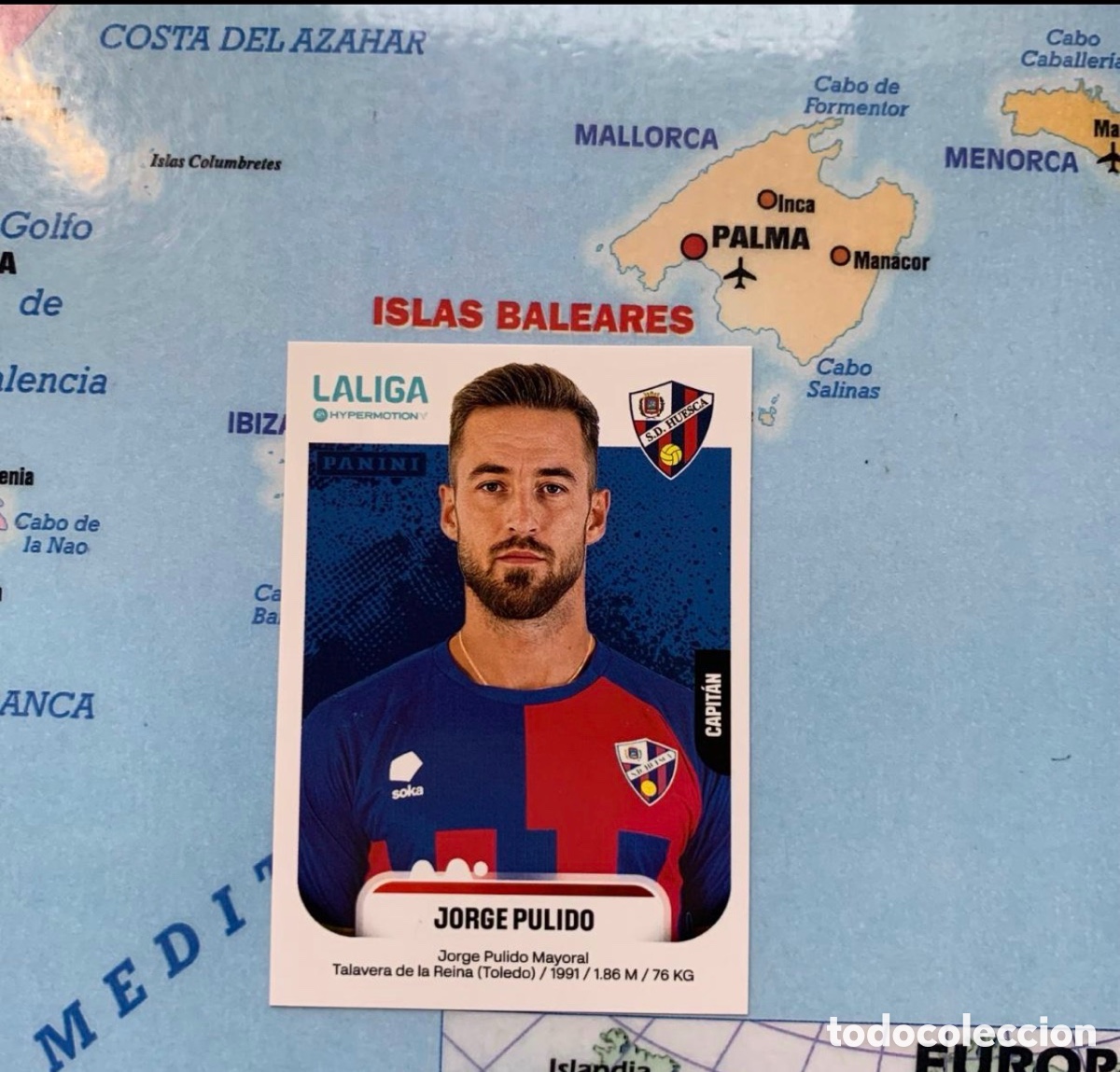 Cromos de f&uacute;tbol: Pulido n&uacute;mero 238 del Huesca cromo de la liga Hypermotion 25-26 2025-2026